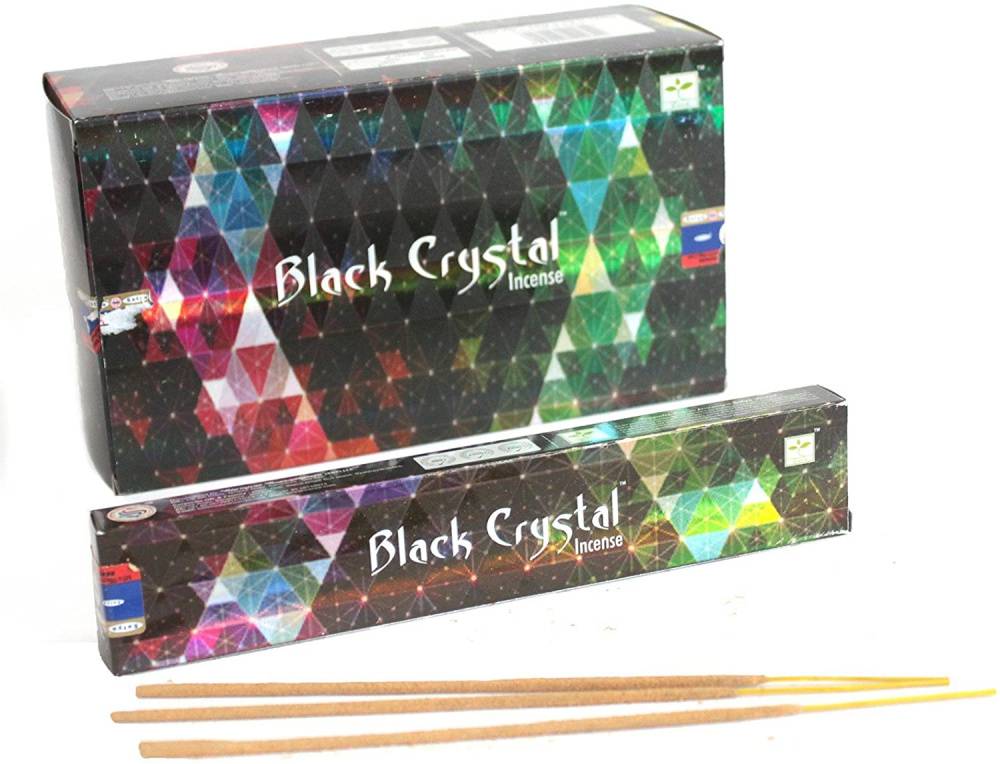 Satya Black Crystal Incense R&oslash;kelse