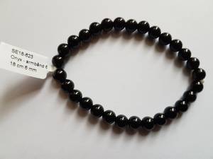 Hovedbilde Armb&aring;nd Agat Sort Onyks 8mm ...
