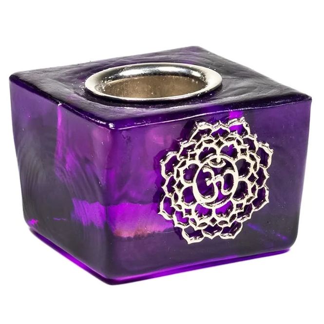 Hovedbilde Lysholder glass cube Krone ...