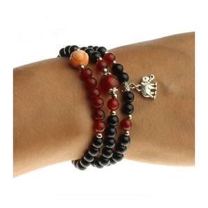 Hovedbilde Armb&aring;nd Agat Bl&aring; farget med ...