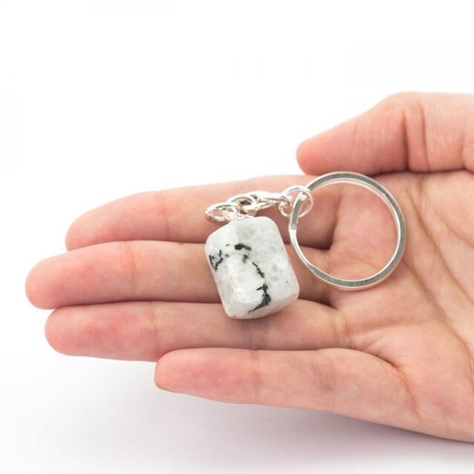 Hovedbilde Nøkkelring - Månesten Regnbue ...
