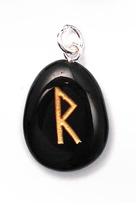 Hovedbilde Runesmykke Obsidian - Reid