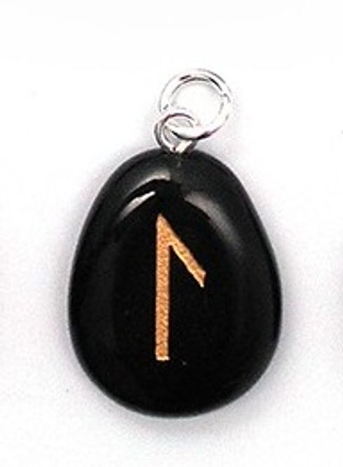 Hovedbilde Runesmykke Obsidian - Laukr