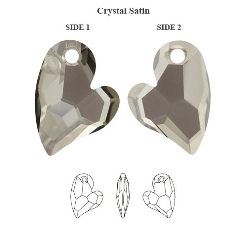 Swarovski krystall Hjerte Devoted 2 U - 27 mm Crystal Satin