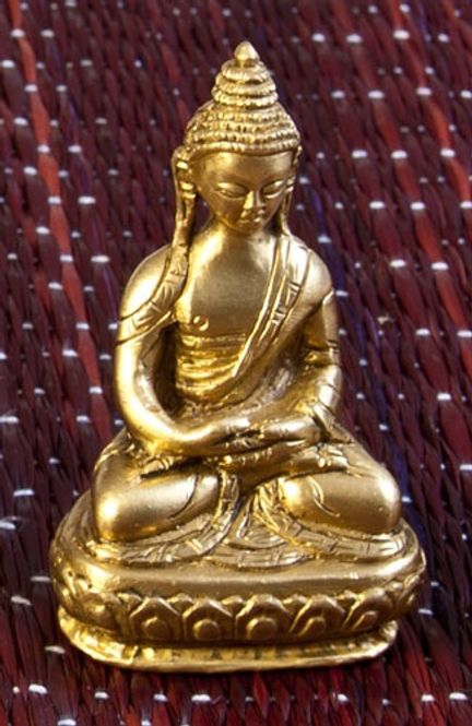 Hovedbilde Buddha i messing Amithaba ...