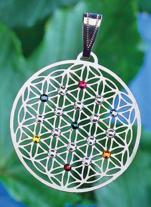 Hovedbilde Flower of life silver plated ...
