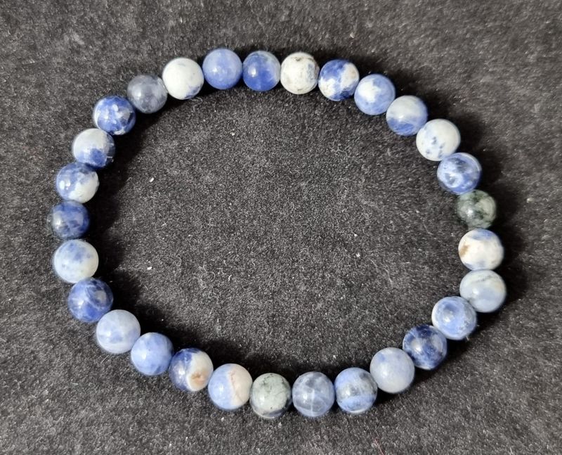 Armbånd Sodalitt 6mm kulearmbånd