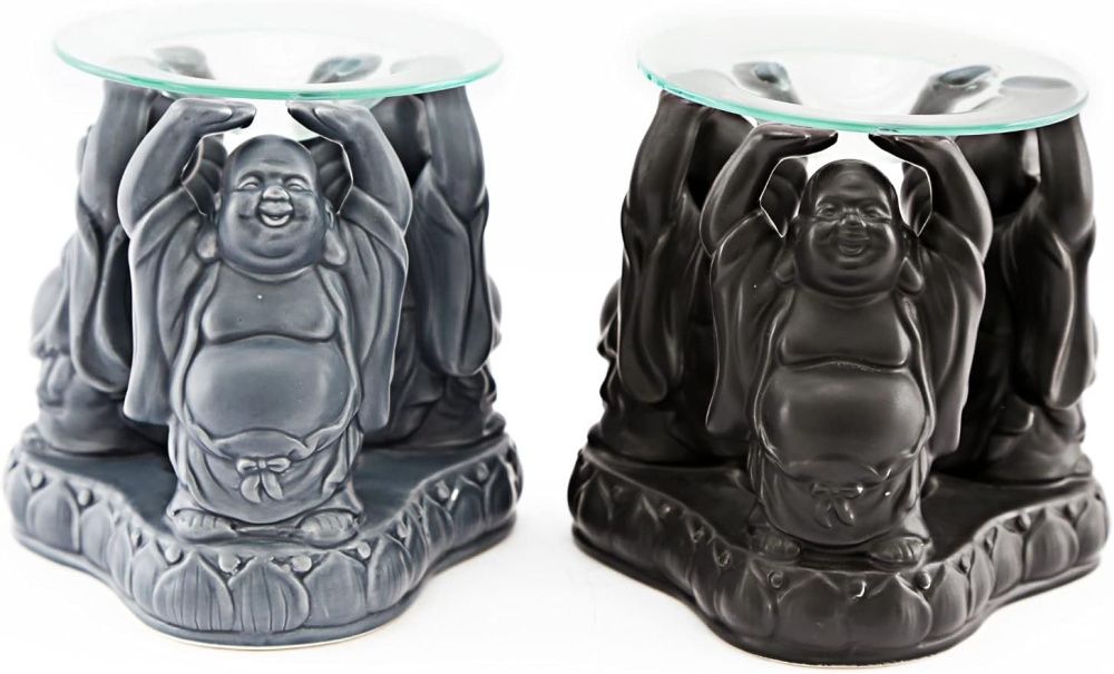 Aromalampe - Happy Buddha Glass Oil Burner
